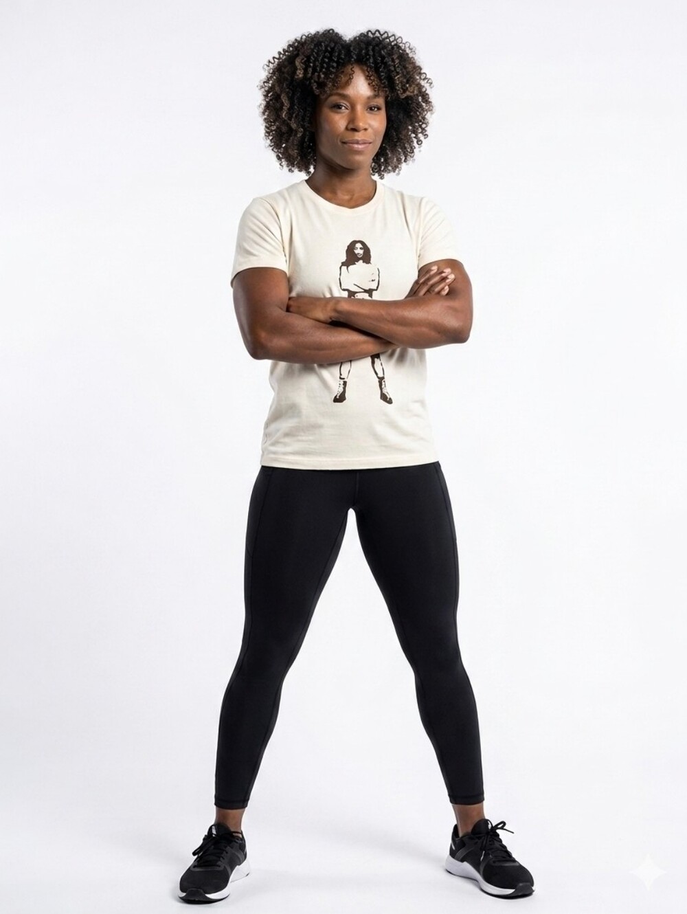 Women’s Laila Ali Boxer Power Stance Empowerment Workout Tee S PTP 17" M PTP 19"